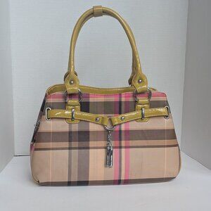 Kimbel Plaid Satchel Handbag